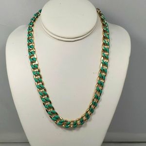 Bijou Drive gold Turquoise chain necklace